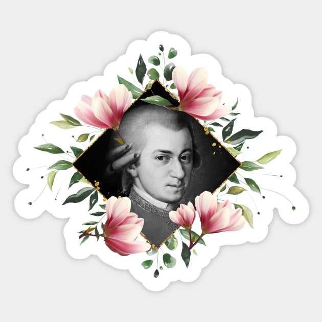 Wolfgang Amadeus Mozart Sticker by TheMusicophile